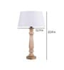 Mabel Rustic Wood Table Lamp With White Drum Shade