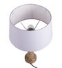 Mabel Rustic Wood Table Lamp With White Drum Shade