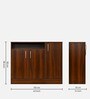 Macau 3 Door Shoerack in Virola Wood Finish