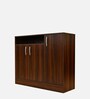 Macau 3 Door Shoerack in Virola Wood Finish