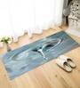 Blue Nylon 21 x 55 Inches Machine Made Floor Runner