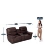 Mackenzie Fabric Manual 2 Seater Recliner in Dark Brown Colour Mackenzie Fabric Manual 2 Seater Recliner in Dark Brown Colour