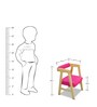 MacMillan Pine Wood Activity Table Chair Set with Adjustable Height in Pink