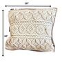 Tangle 100% Cotton 16x16 Inches Macrame Cushion Cover in Ivory Colour