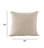 Cream Woven Cotton 16 x 16 Inches Cushion Cover