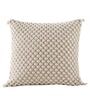 Cream Woven Cotton 16 x 16 Inches Cushion Cover