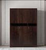 Madeline 3 Door Wardrobe With Drawer And Locker In Brown Finish