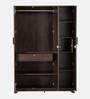 Madeline 3 Door Wardrobe With Drawer And Locker In Brown Finish