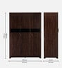 Madeline 3 Door Wardrobe With Drawer And Locker In Brown Finish