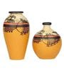 Madhubani (Set of 2) Table Vase