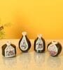Madhubani Black Terracotta Table Vase