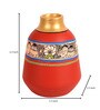 Madhubani Earthen Gazzel Red Terracotta Floor Vase