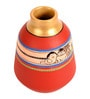 Madhubani Earthen Gazzel Red Terracotta Floor Vase