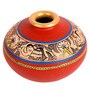 Madhubani Earthen Henlo Red Terracotta Floor Vase