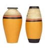Madhubani Fish Motif (Set Of 2) Floor Vases