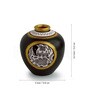 Madhubani Matka Black & White Terracotta Table Vase