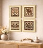 Madhubani Nature Set of 4 Framed Posters