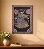Madhubani Peacock Stretched Canvas Painting