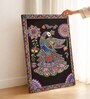 Madhubani Peacock Stretched Canvas Painting