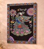 Madhubani Peacock Stretched Canvas Painting