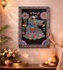 Madhubani Peacock Stretched Canvas Painting