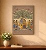 Madhubani Radha Krishna Ji Stretched Canvas Painting