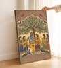 Madhubani Radha Krishna Ji Stretched Canvas Painting