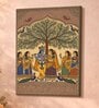 Madhubani Radha Krishna Ji Stretched Canvas Painting