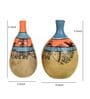Madhubani Tattoo Art (Set Of 2) Table Vase