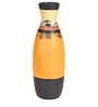Madhubani Tattoo Art Mustard Terracotta Table Vase