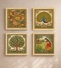 Madhubani Vastu Folk Set of 4 Framed Posters