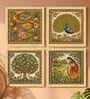 Madhubani Vastu Folk Set of 4 Framed Posters