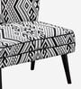 Madigan Fabric Slipper Chair In White & Black Colour