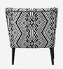 Madigan Fabric Slipper Chair In White & Black Colour