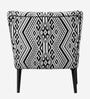 Madigan Fabric Slipper Chair In White & Black Colour