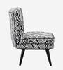 Madigan Fabric Slipper Chair In White & Black Colour