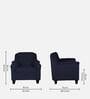 Madison 1 Seater Sofa In Dark Blue Colour -