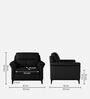 Madison 2.0 Leatherette 1 Seater Sofa In Onyx Black Colour
