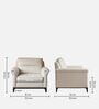Madison 2.0 Leatherette 1 Seater Sofa In Vanilla veil PU Colour