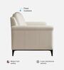 Madison 2.0 Leatherette 1 Seater Sofa In Vanilla veil PU Colour