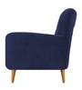 Madison Velvet Lounge Chair in Blue Colour