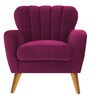 Madison Fabric Lounge Chair in Pink Mulberry Colour