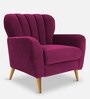 Madison Fabric Lounge Chair in Pink Mulberry Colour