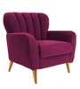 Madison Fabric Lounge Chair in Pink Mulberry Colour