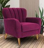 Madison Fabric Lounge Chair in Pink Mulberry Colour