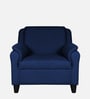 Madison Fabric 1 Seater Sofa In Cool Cobalt Colour
