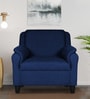 Madison Fabric 1 Seater Sofa In Cool Cobalt Colour