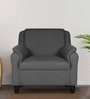 Madison Fabric 1 Seater Sofa in Grey Colour