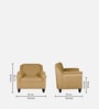 Madison Fabric 1 Seater Sofa In Light Sand Colour