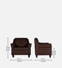 Madison Leatherette 1 Seater Sofa In Dark Brown Colour